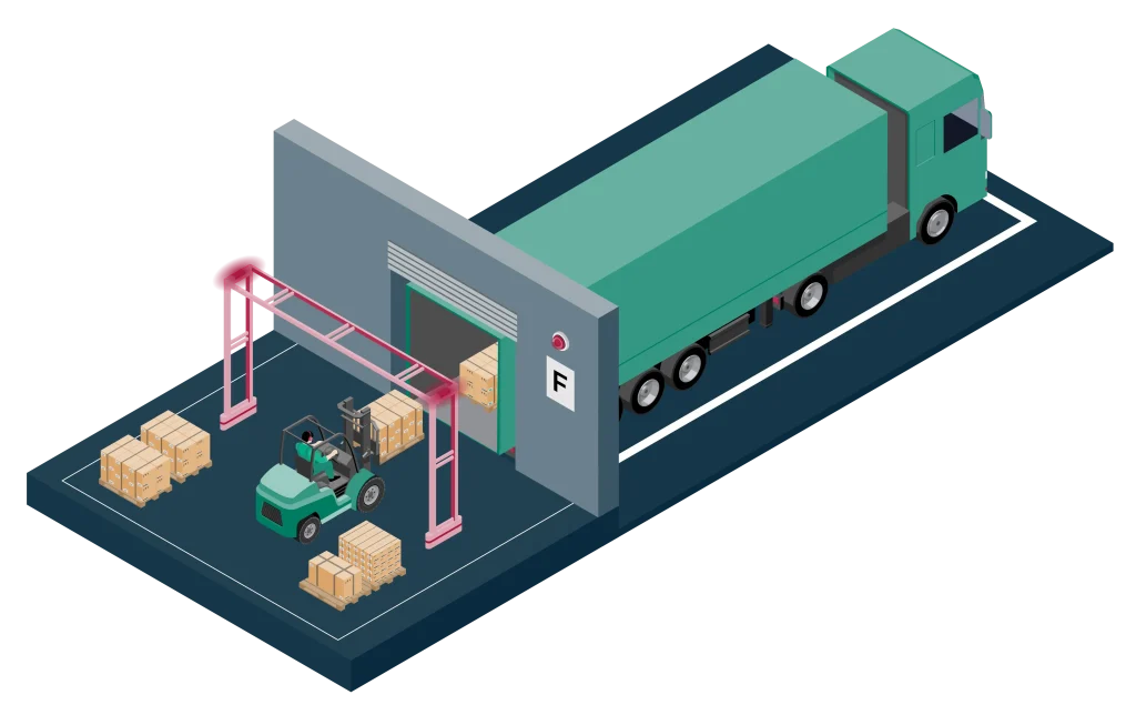 processo truck loading magazzino
